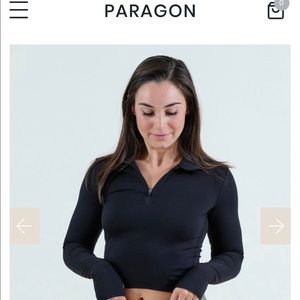 Paragon Sedona 1/4 Zip Crop — Black